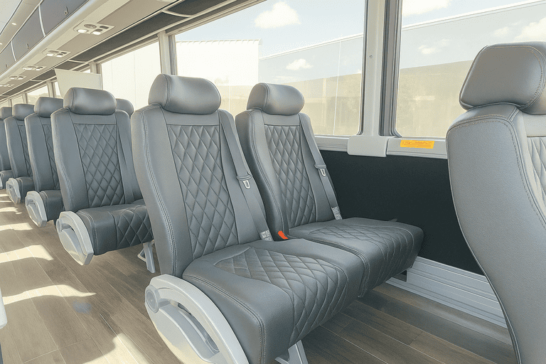 interior of Charter Bus Rental Edison charter bus